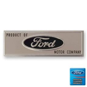 C5ZZ-6513208-T Door sill plate emblem black each 64-66-1